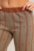 Straight-leg striped jacquard pants